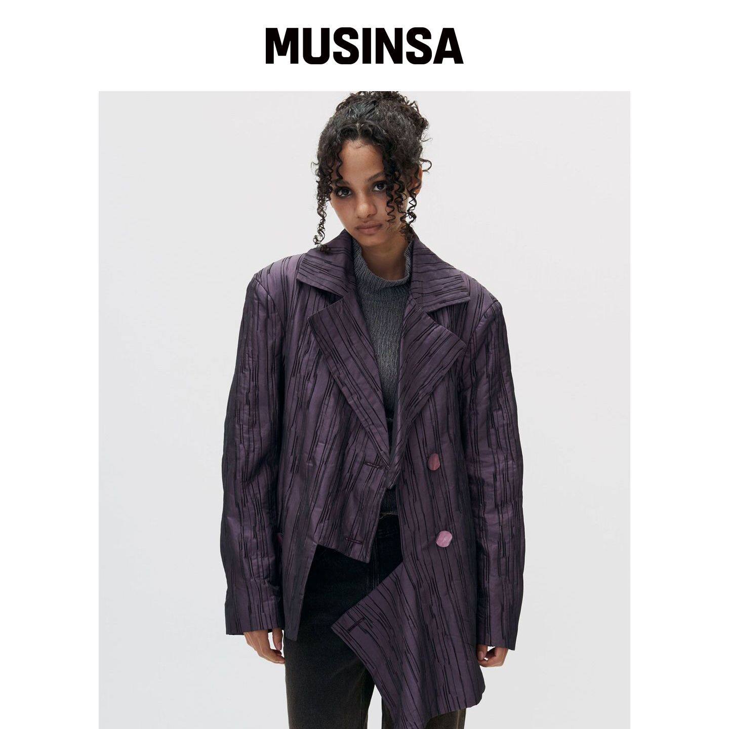 SETSETSET CROSSOVER MANNISH JACKET 红酒色 MU韩国官网直邮进口