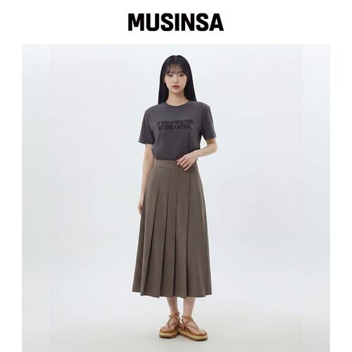 LAP 不对称褶皱长裙 AS2WS464韩国官网直邮进口MUSINSA