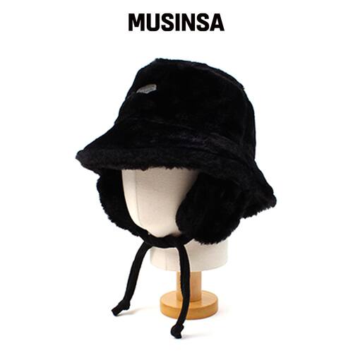 UNIVERSAL CHEMISTRY 黑色毛绒耳罩桶帽 MUSINSA韩国直邮官方正品