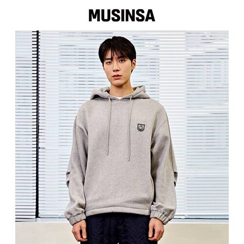 CUSTOMUS 背部松紧绒面连帽运动衬衫 CFS23WKHTB韩国官网直邮进口