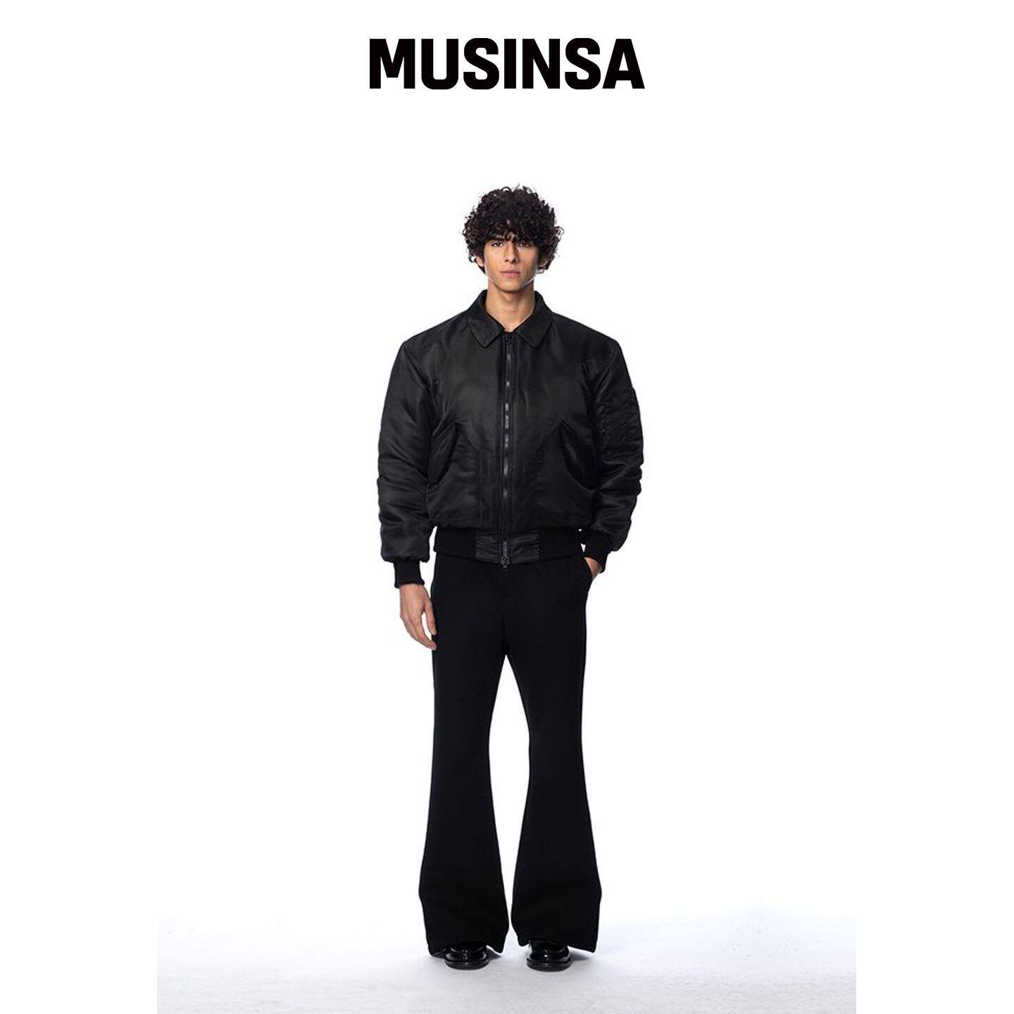 RVD ma1 短款宽肩棉服夹克（黑色） MUSINSA韩国官网直邮进口