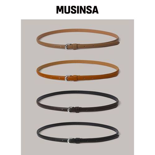 LAMINEZ 15mm Slim Minimal 腰带 - 4种颜色 MUS韩国官网直邮进口