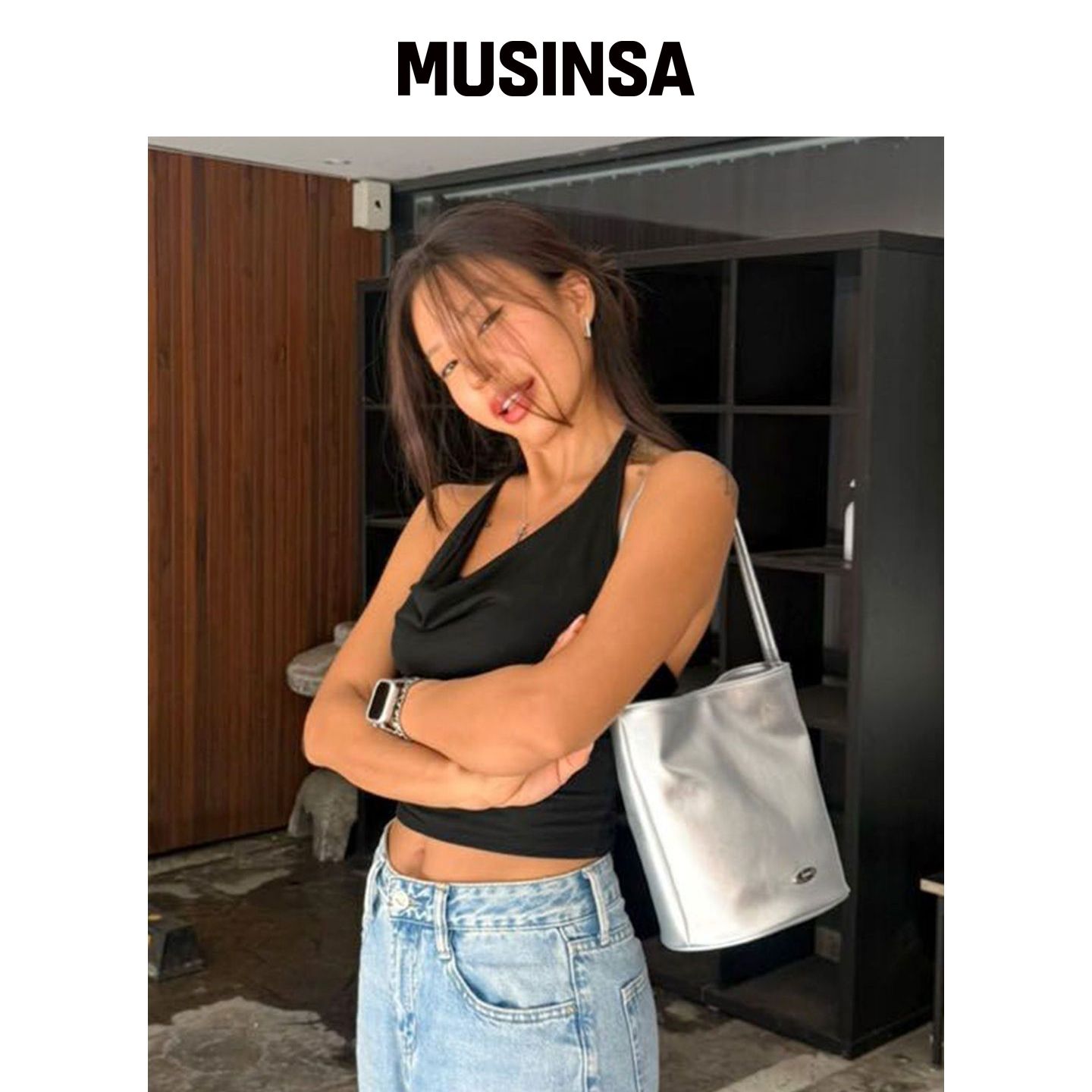TOOAMO 爱心迷你包 银色 [手包套装] MUSINSA韩国官网直邮进口