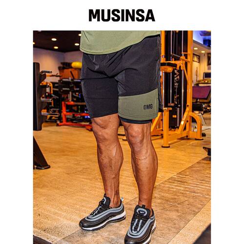 WORKOUT DNA PALMSRING 拼色松紧短裤韩国官网直邮进口MUSINSA