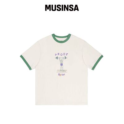 BROWNBREATH PROOF RINGER TEE - 奶油色 MUSINS韩国官网直邮进口