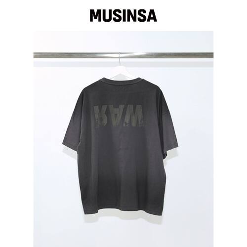 ETCE RAW-SPRAYED T恤 (炭灰色) MUSINSA韩国官网直邮进口