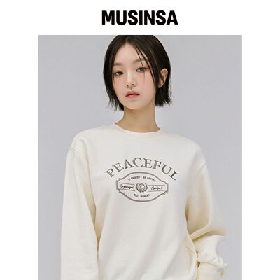 CHASECULT 女性字母刺绣抓绒卫衣T恤-象牙白 MUS韩国官网直邮进口