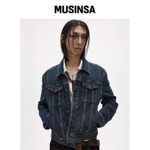 LMOOD 蛇纹牛仔夹克 原色蓝 MUSINSA韩国官网直邮进口