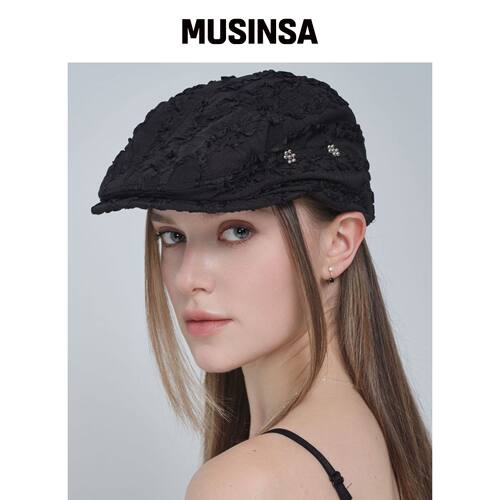 XANADU STUD FLOWER HUNTING CAP_黑色韩国官网直邮进口MUSINSA