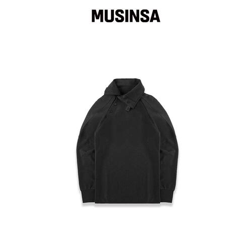 FORMLICH BUTTON HIGH NECK SWEATER / 黑色韩国官网直邮进口