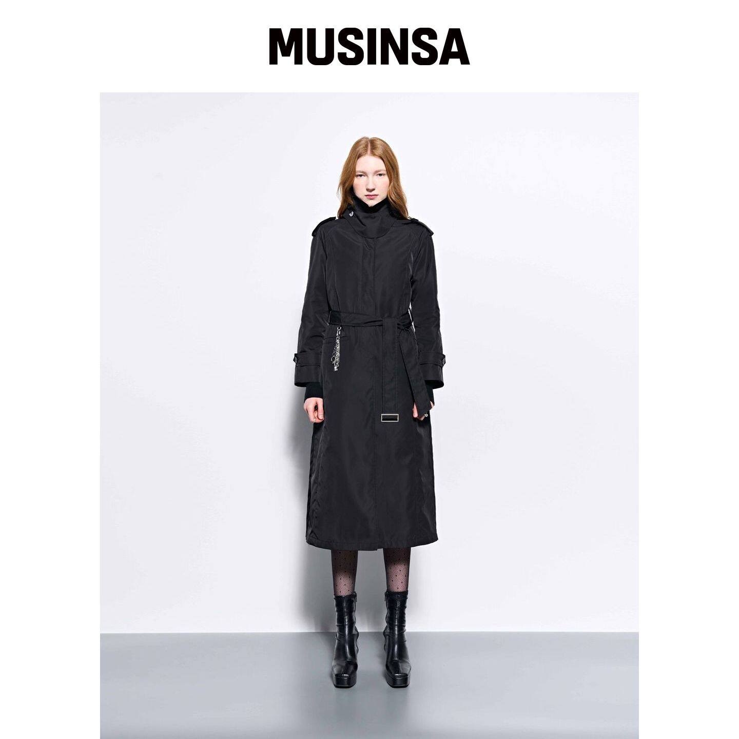 KIMZISU Throat Latch Trench Coat _ Black MUS韩国官网直邮进口