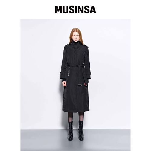 KIMZISU Throat Latch Trench Coat _ Black MUS韩国官网直邮进口