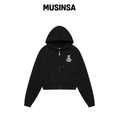 LMC WM 签名组合拉链连帽卫衣 黑色 MUSINSA韩国官网直邮进口