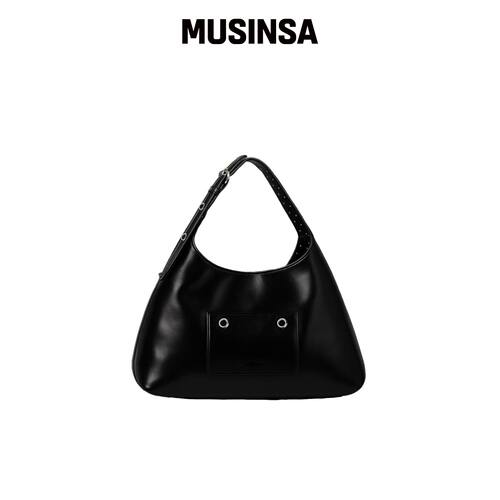 LETERIE BUCKLE 可翻转肩包_黑色 MUSINSA韩国直邮官方正品