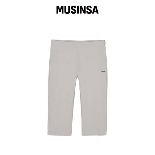 NICK&NICOLE MINIMAL SLIM CAPRI PANTS_米色 MU韩国官网直邮进口