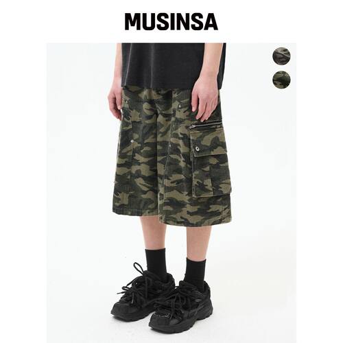 TRILLION CAMO 迷彩棉质短裤_2色 MUSINSA韩国直邮官方正品