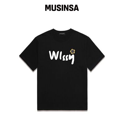 WISSY WISSY BLOOM 短袖T恤 (WS032) 黑色 MUSIN韩国官网直邮进口