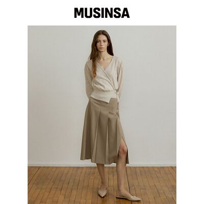 OCTETTE WRAP SLEEVE KNIT_2COLOR韩国官网直邮进口MUSINSA
