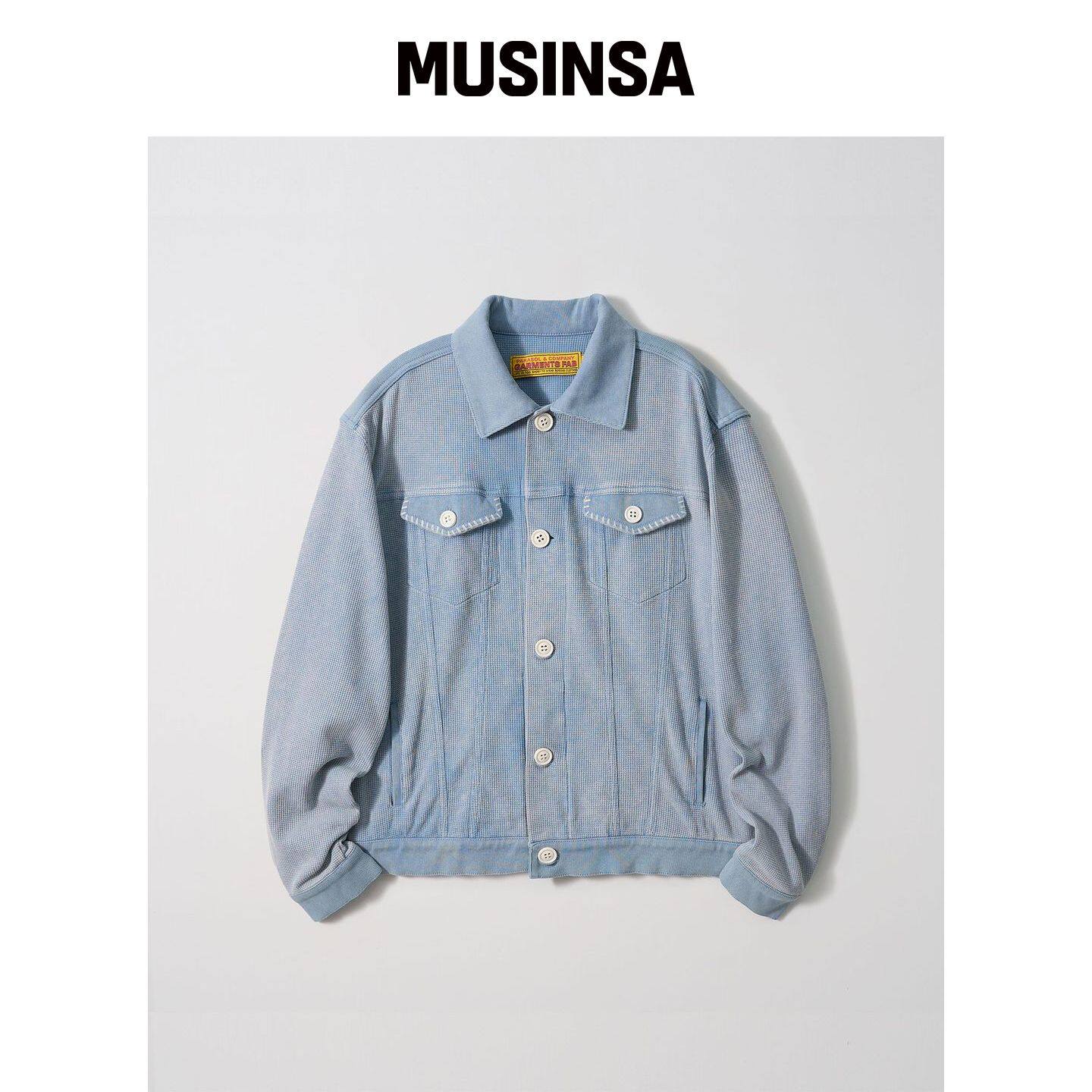GARMENTS FAB 夹克水洗蓝色秋上衣设计感MUSINSA韩国官网直邮进口