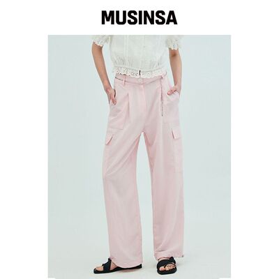 OPENING SUNSHINE 宽松贴纸工装裤_PINK韩国官网直邮进口MUSINSA