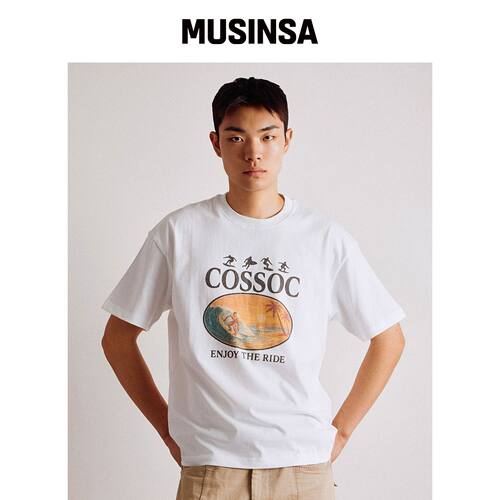 COSO 冲浪打火机图案T恤（白色）韩国官网直邮进口MUSINSA