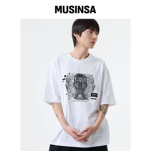 NOTHINGISBETTERTHANME DIGITAL HUMAN TEE_白色韩国官网直邮进口