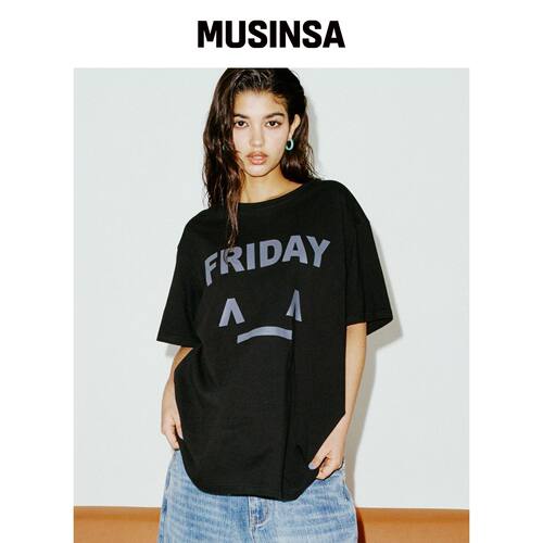 NYXX FRIDAY 黑色 T恤韩国官网直邮进口