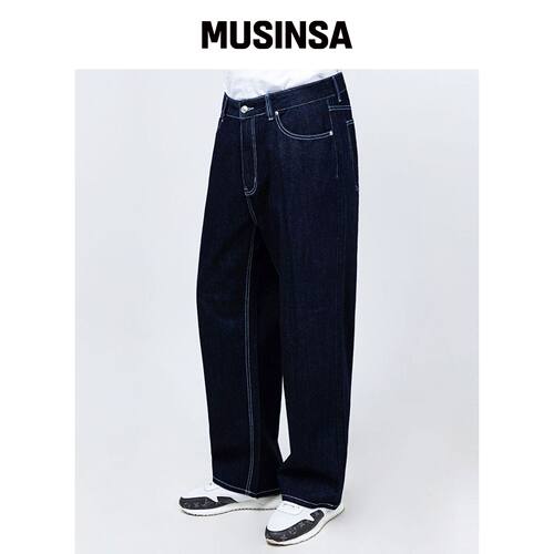 STRIKE 深INDIGO CLEAN WASH牛仔裤韩国官网直邮进口MUSINSA