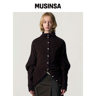 KIMZISU Fluid Knit-Texture Jacket_BURGUNDY M韩国官网直邮进口