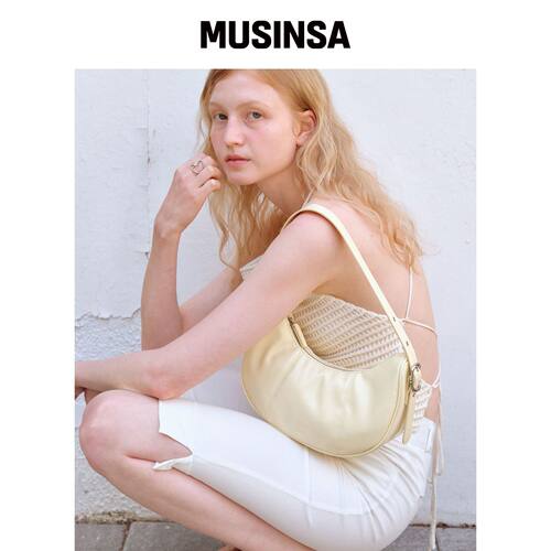 OVHEE Meli Hobo Bag_Hobo包_黄油色 MUSINSA韩国官网直邮进口