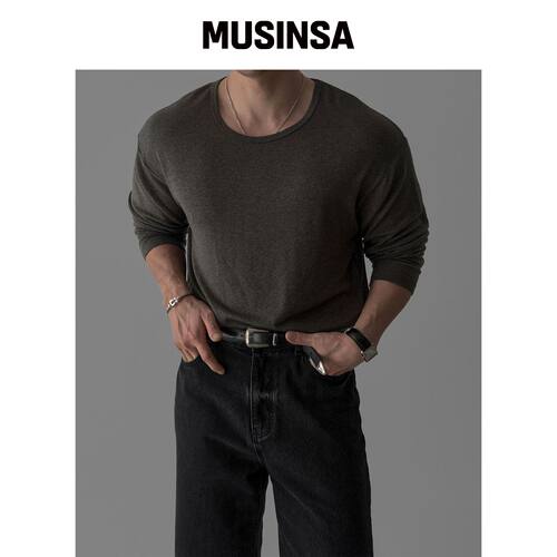 BOWLOW PRODUCT 羊毛流动针织衫 [棕色] MUSINSA韩国官网直邮进口