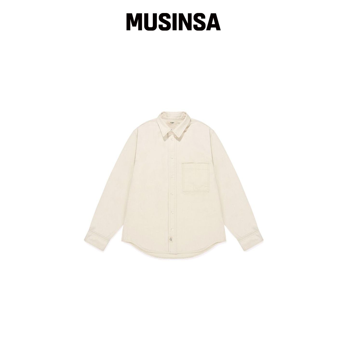GLOWNY G 经典棉质斜纹衬衫(象牙色) MUSINSA韩国官网直邮进口