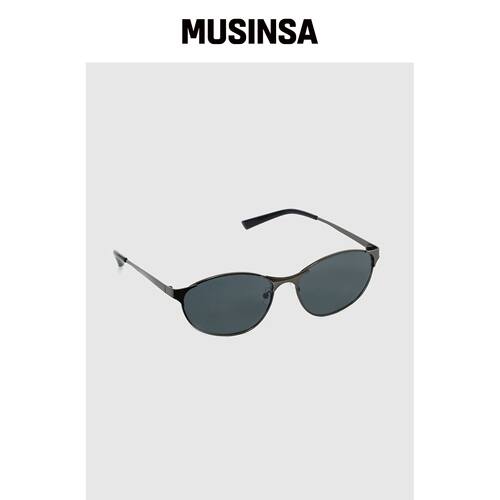 LOOKATHIS EENK 墨银色金属框太阳镜 MUSINSA韩国官网直邮进口