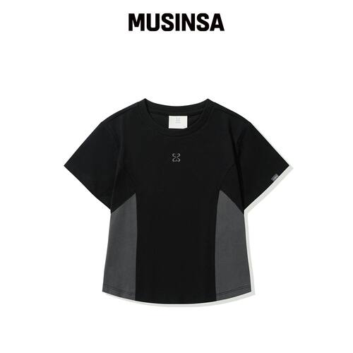 CGP (女款) LINE 短款短袖T恤_VLACK MUSINSA韩国官网直邮进口