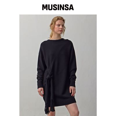 PUBLICKA X SAGE 针织连衣裙 黑色 MUSINSA韩国官网直邮进口
