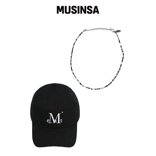 MUCENT SIGNATURE 棒球帽 + 丽兹珠子项链套装 M韩国官网直邮进口
