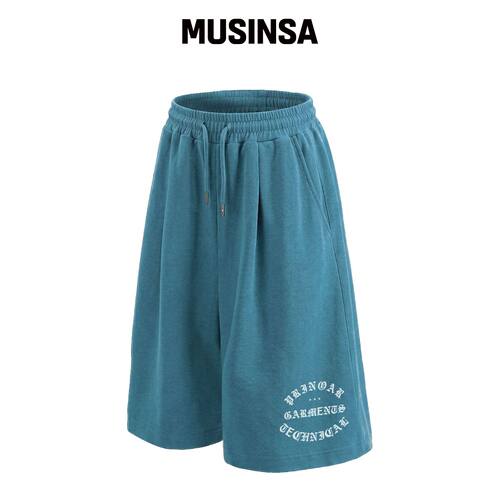 PRINOAR 小号单褶短裤 - 孔雀绿 MUSINSA韩国直邮官方正品