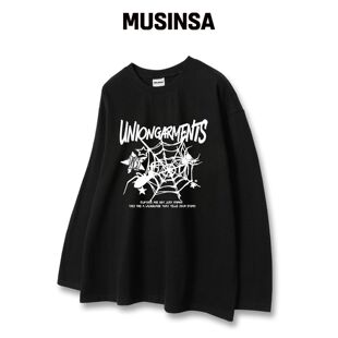 UNION GARMENTS SPYDER 宽松版型长袖T恤 黑色 [韩国官网直邮进口