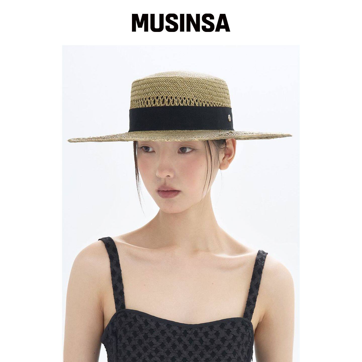 BROWNHAT 淑女风宽檐 Botter 船形草帽 MUSINSA韩国官网直邮进口