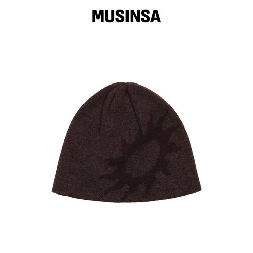 S'EST Solaris提花针织帽棕色 MUSINSA韩国直邮官方正品