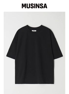NUS YEI 1/2 Tee (罗纹) 黑色韩国官网直邮进口MUSINSA