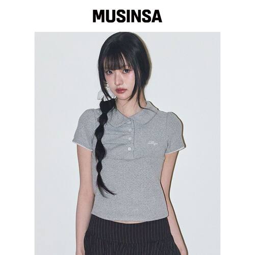 ILLIGO 点状褶皱领T恤 混色 MUSINSA韩国直邮官方正品