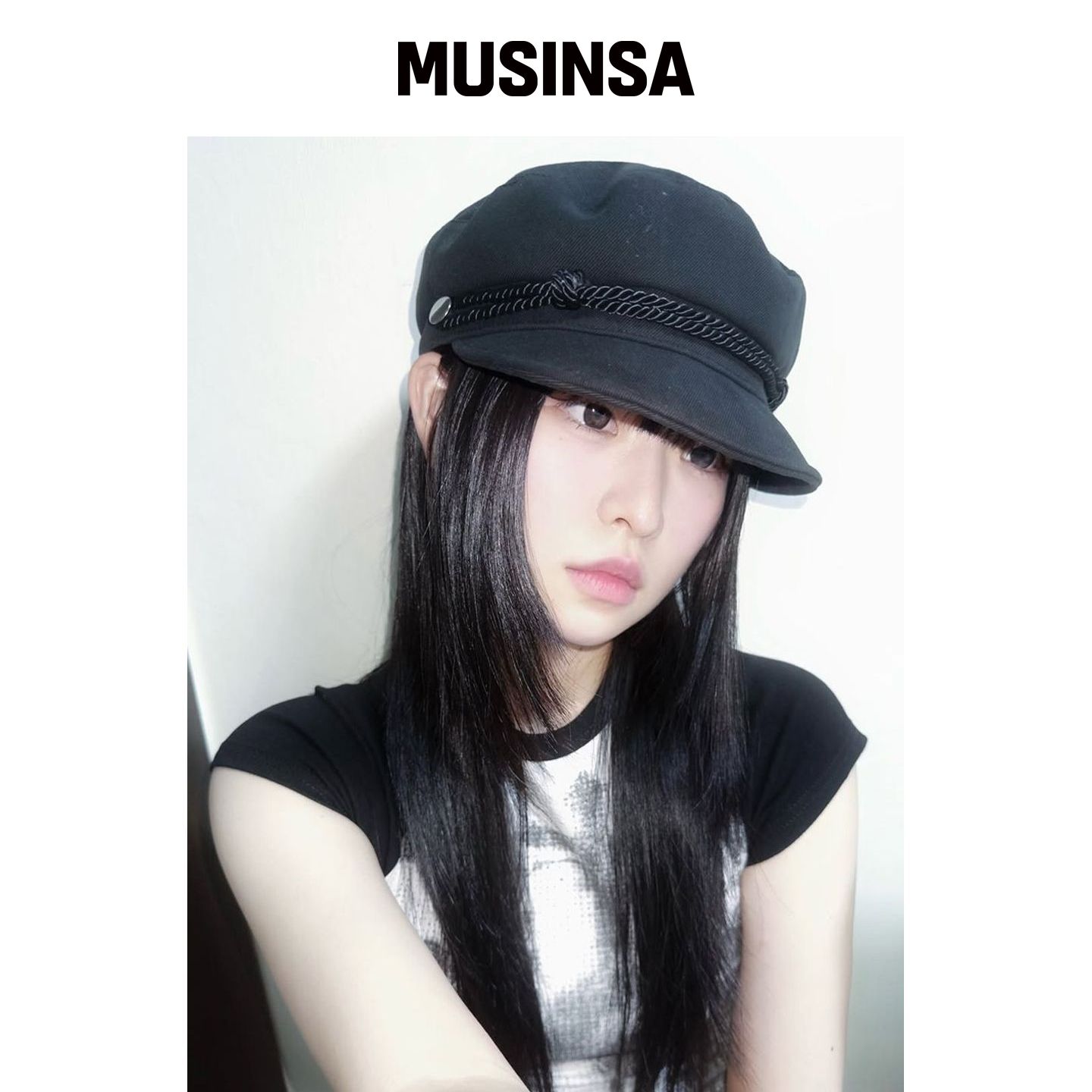 ALLINCOMPLETE 明星同款黑色百搭鸭舌帽MUSINSA韩国官网直邮进口