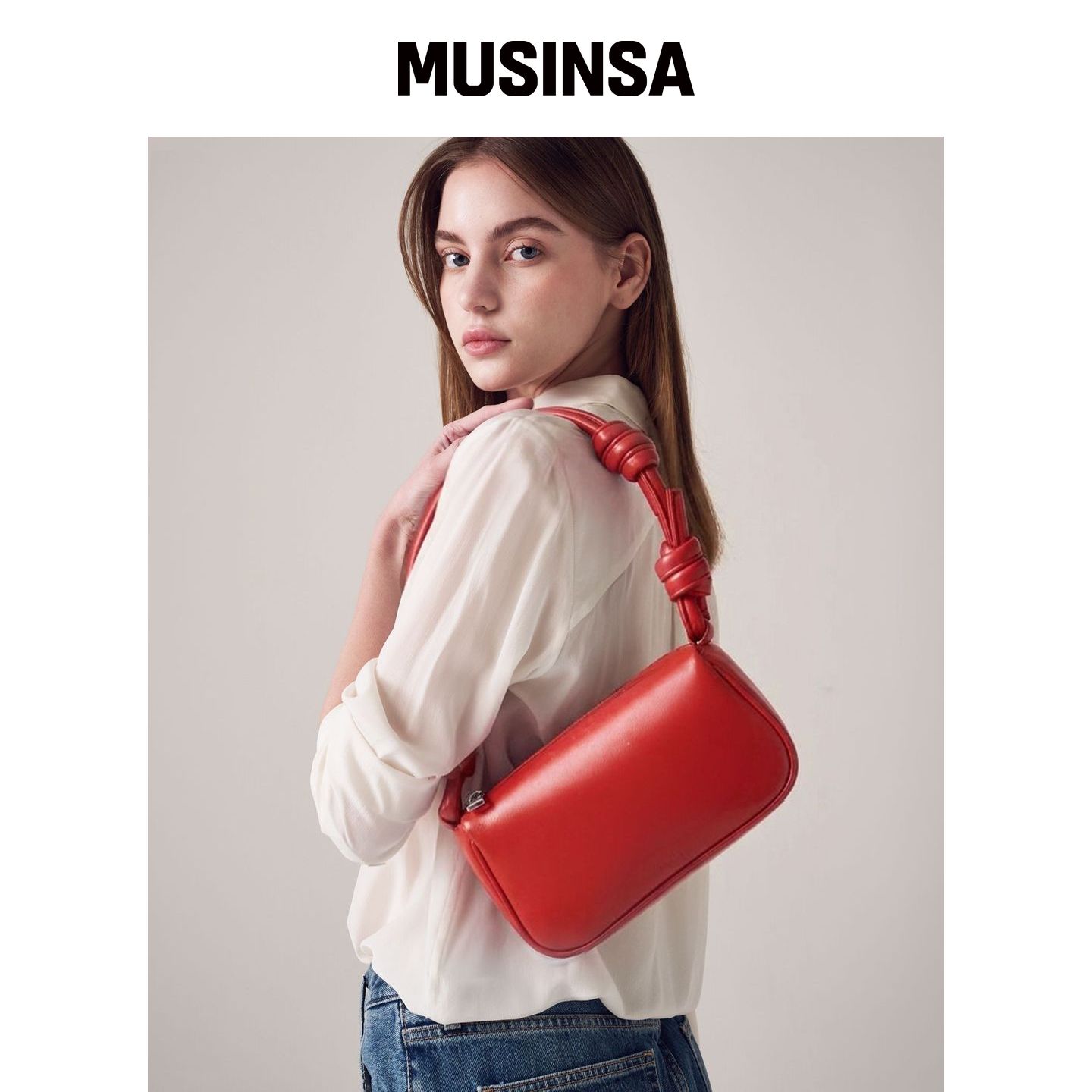 4OUR B 波灵包 红色 MUSINSA韩国直邮官方正品图片