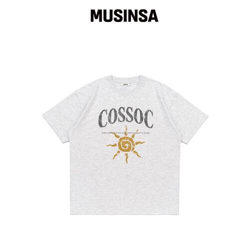 COSO CC SUN ARTWORK 图案 T恤（浅灰色）韩国官网直邮进口
