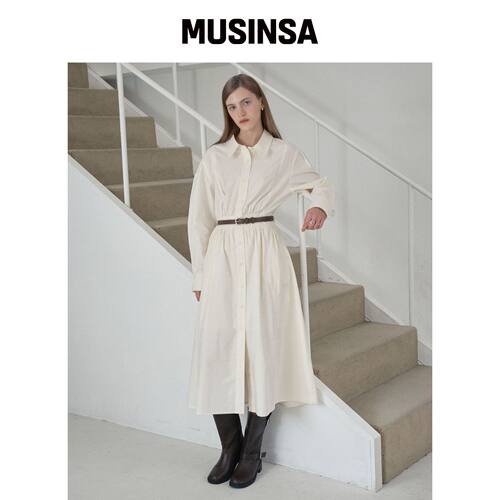 JUCYJUDY 带腰带衬衫连衣裙 JZOP621D MUSINSA韩国官网直邮进口