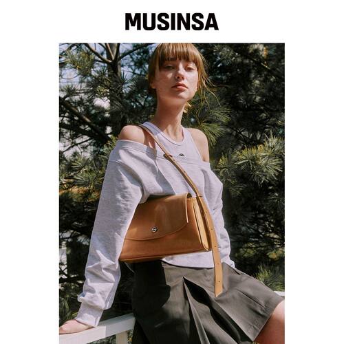 SEMICODE capture bag mini - crinkle dark bei韩国官网直邮进口