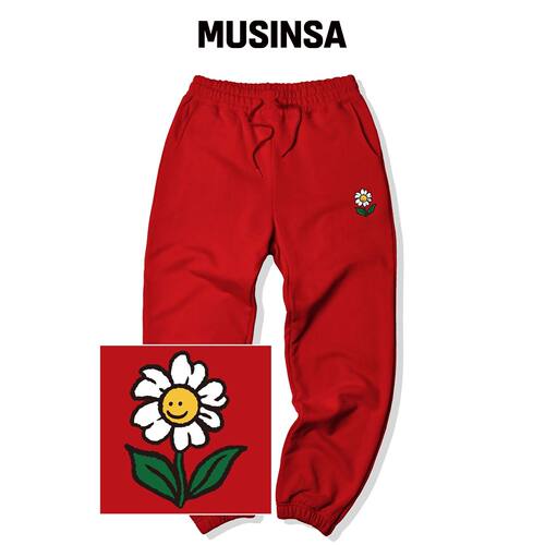 TRIPSHION SINGLE FLOWER LOGO 运动卫裤 - RED韩国官网直邮进口