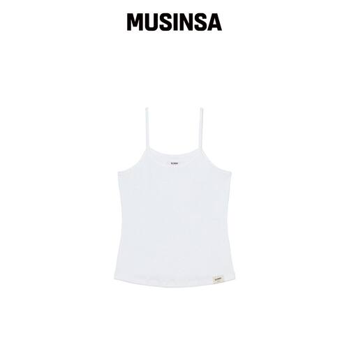 GLOWNY G FINE RIB 吊带衫（白色） MUSINSA韩国官网直邮进口