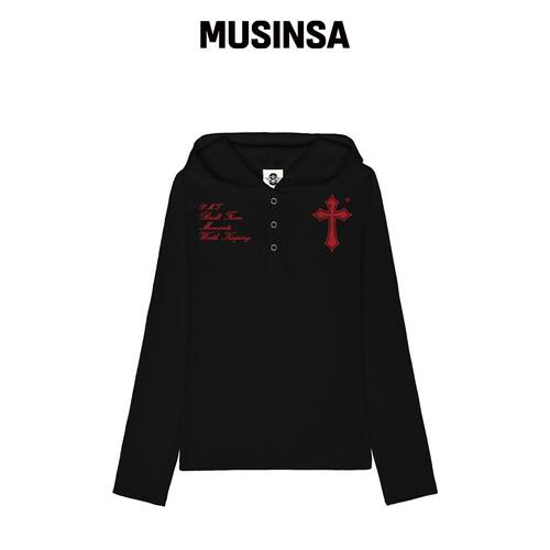 PRIMATE CREED 修身版型纽扣连帽衫 5色 MUSINSA韩国官网直邮进口